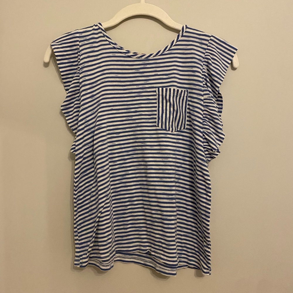 Striped blue and white shirt